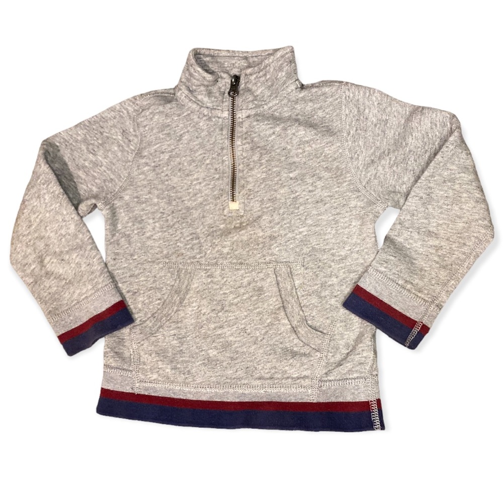 Crewcuts 1/2 Zip Gray Sweatshirt | 3T